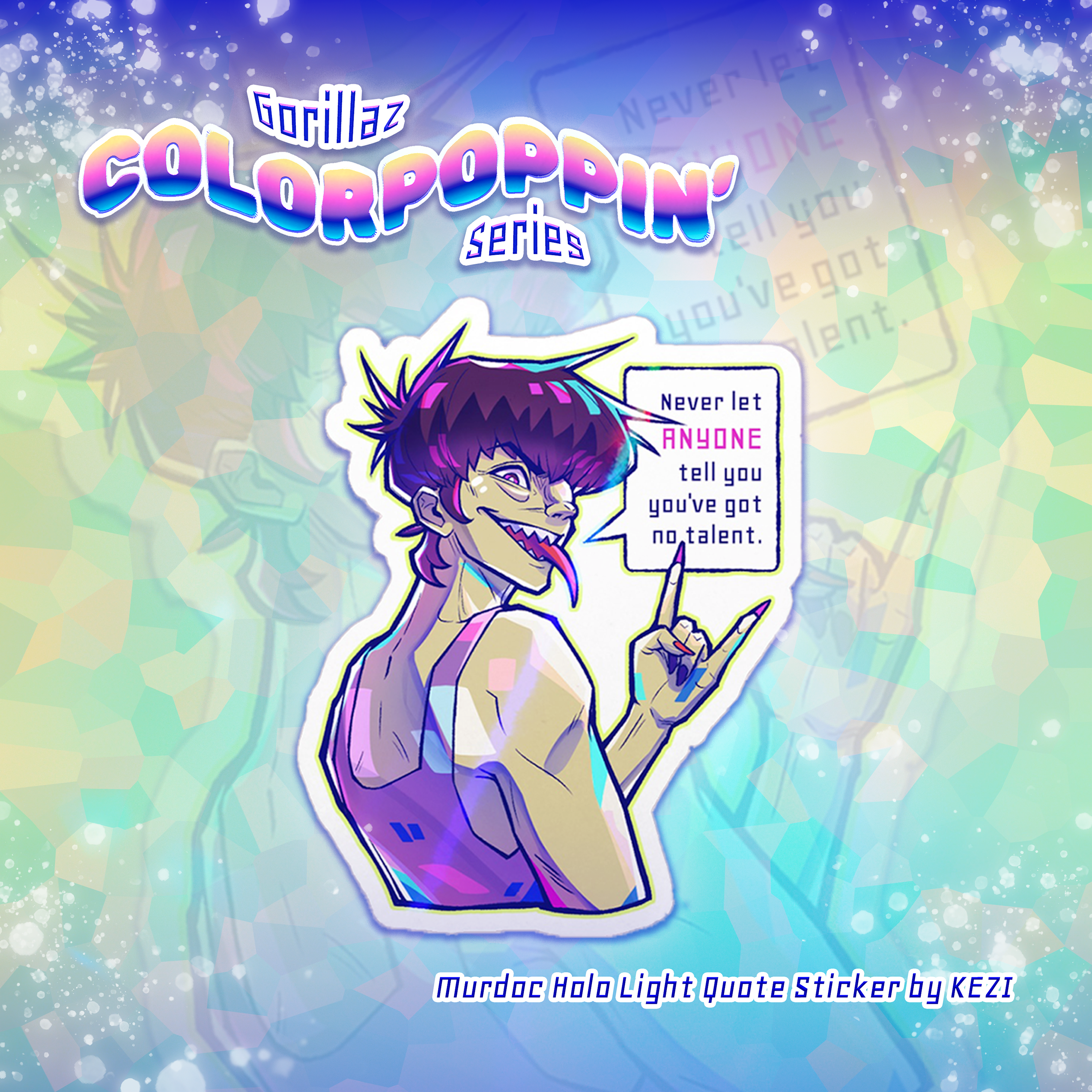 Murdoc Sticker - Gorillaz Colorpoppin' Series
