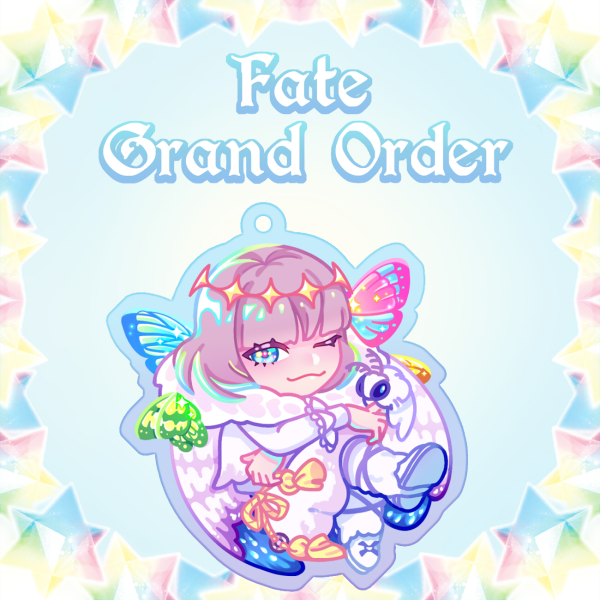 FGO Oberon Rainbow Acrylic Charm
