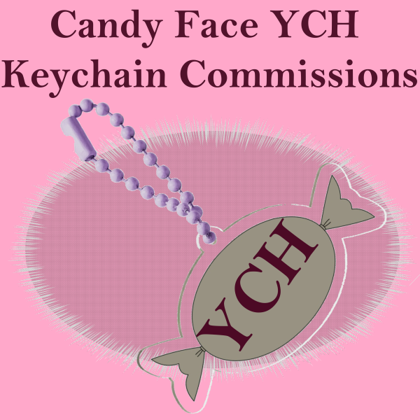 Candy-shaped face keychain