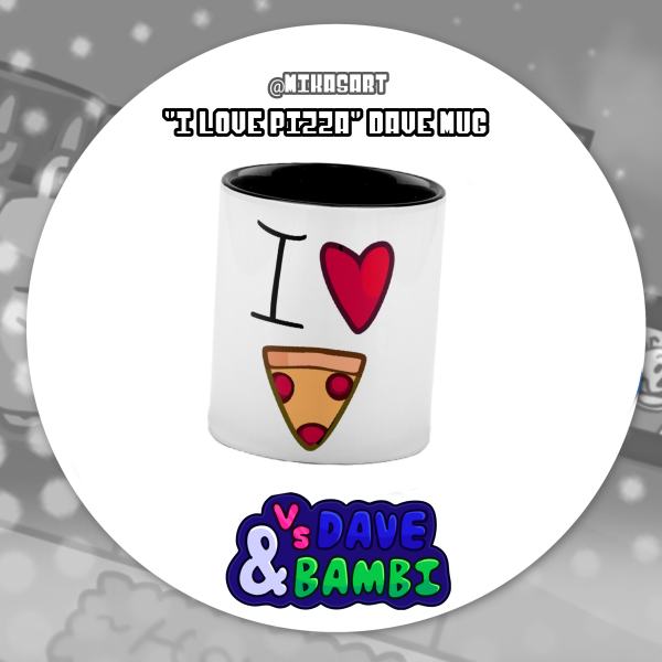 "I Love pizza" Dave Mug