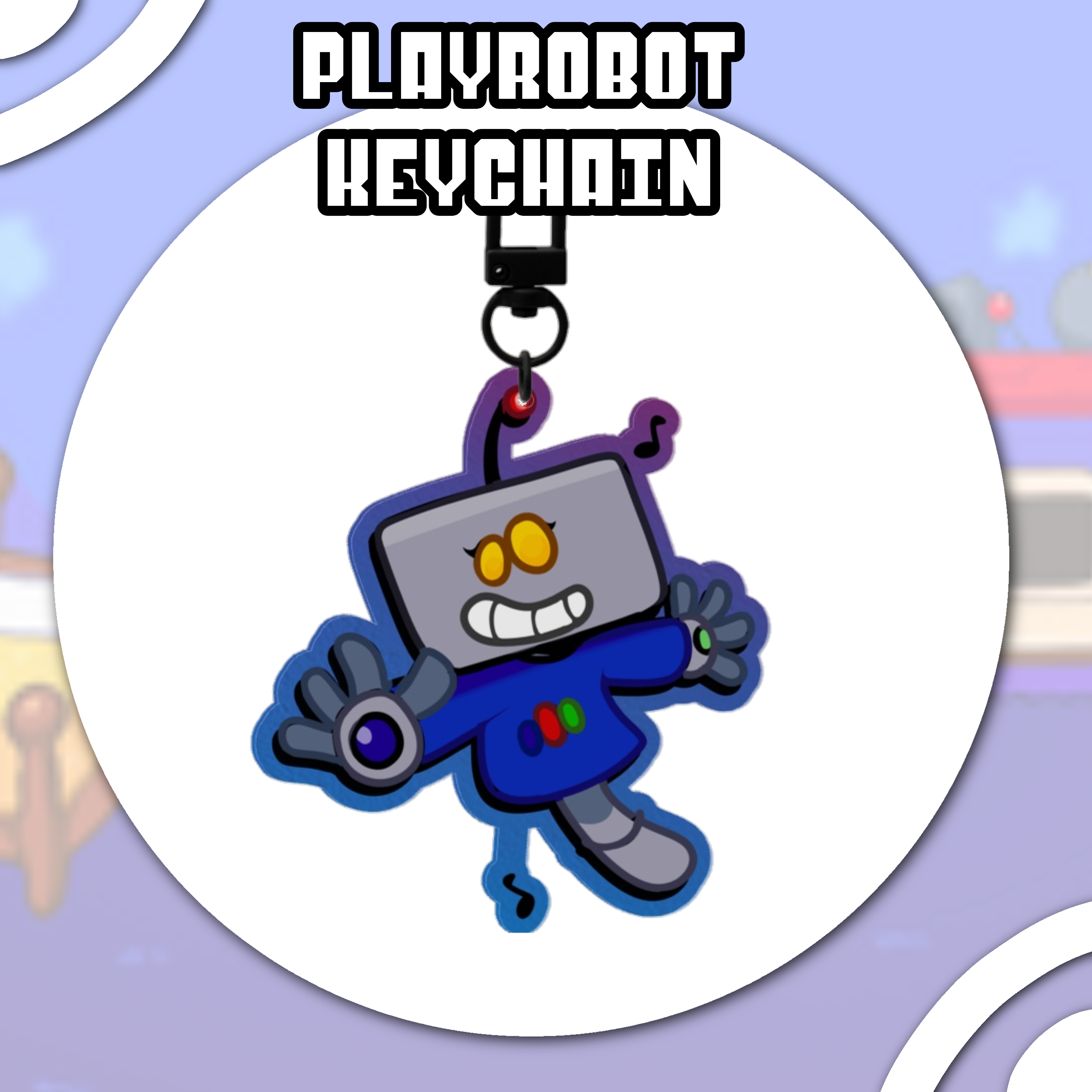 Playrobot keychain (Dave and bambi)