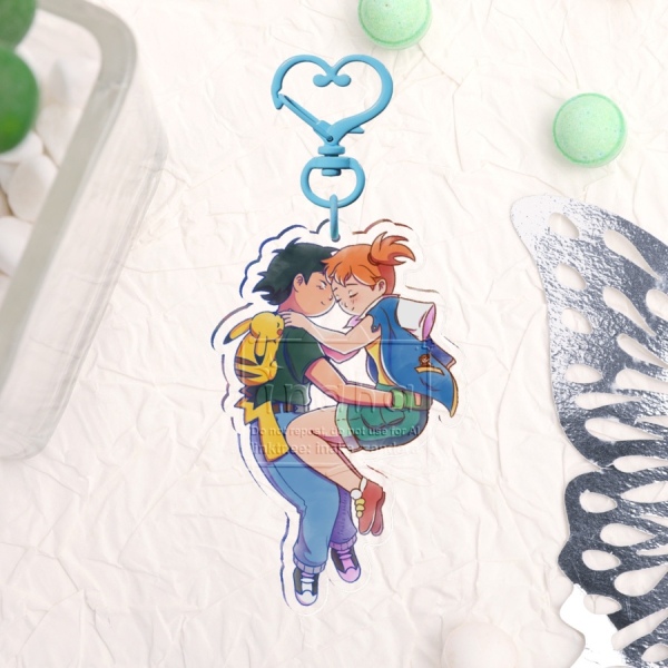 Pokéshipping 💛 Ash x Misty | Clear Acrylic Keychain