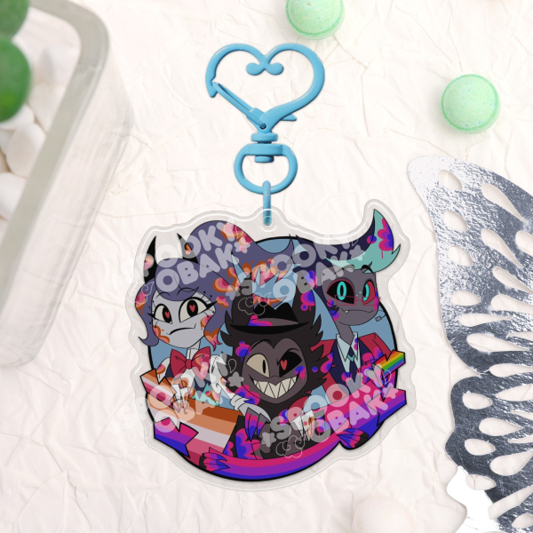 Three Vees Assistants Epoxy Keychain