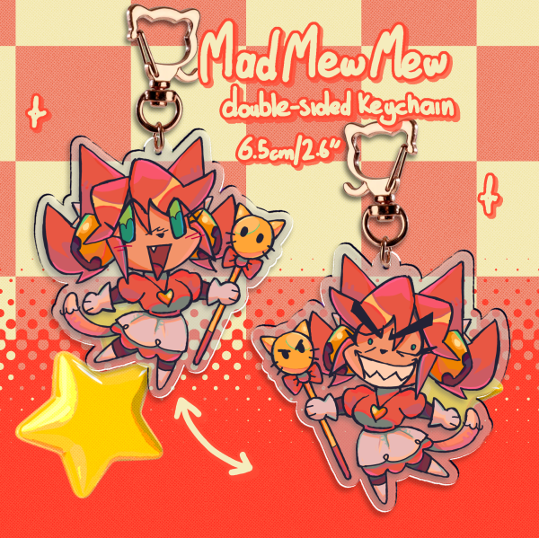 Mad Mew Mew || Double-Sided Keychain