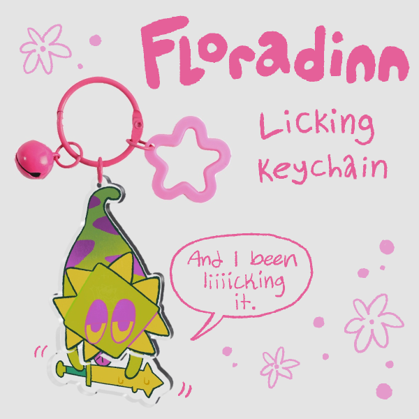 Floradinn Licking Keychain