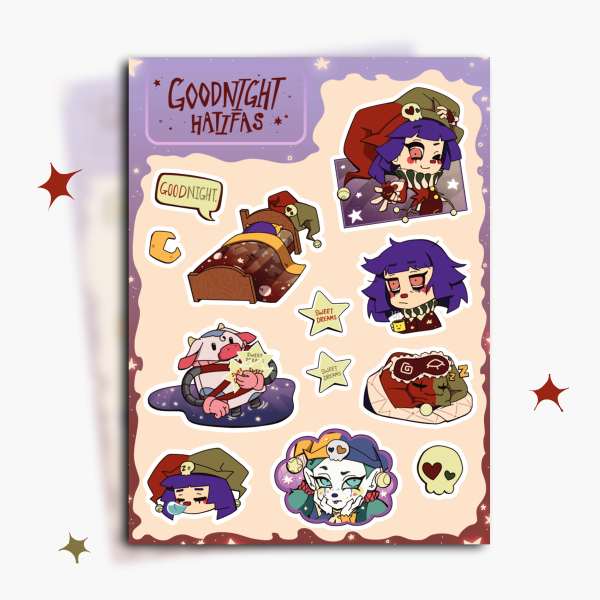 Goodnight Hatifas Sticker Sheet