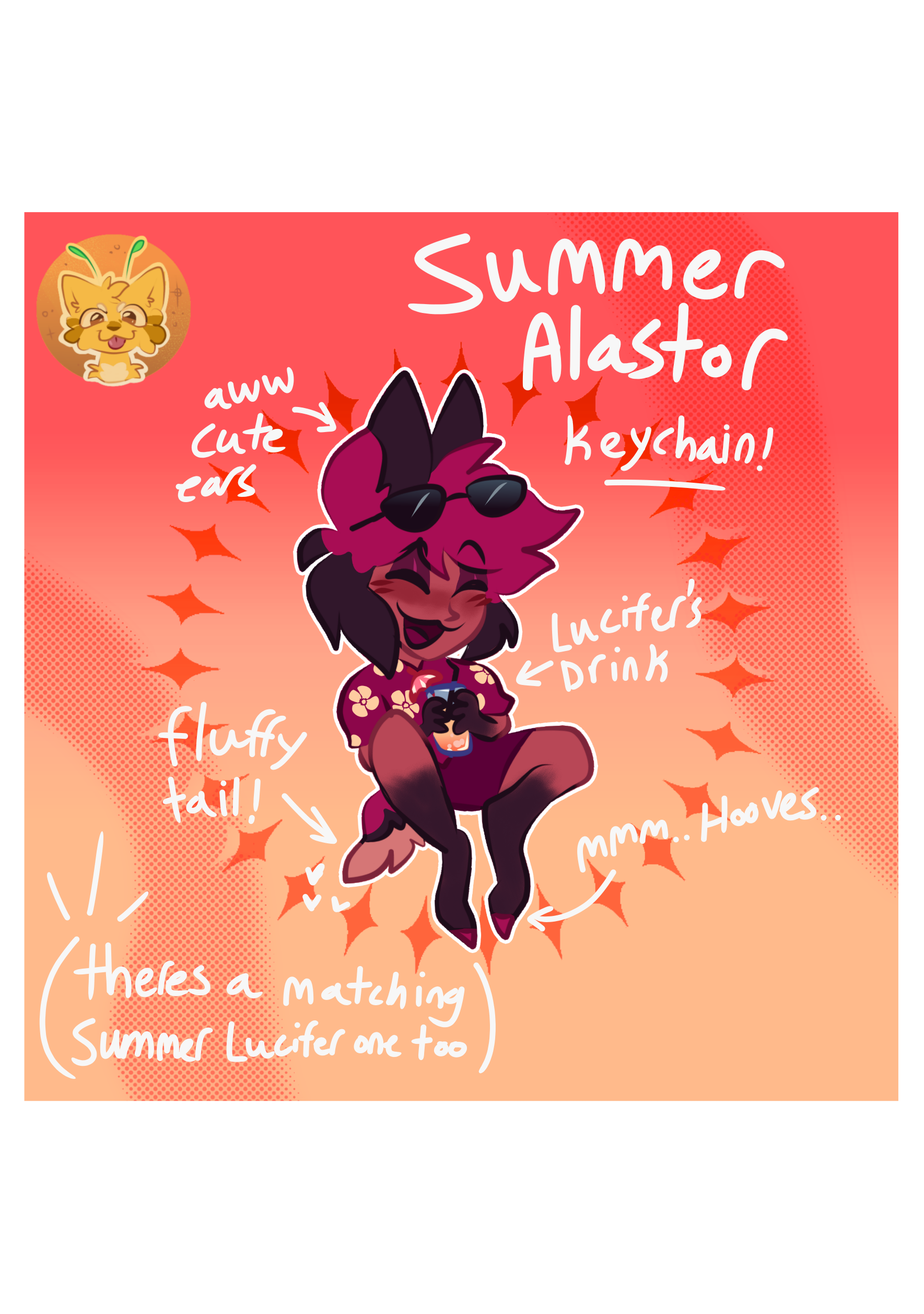 Summer alastor keychain