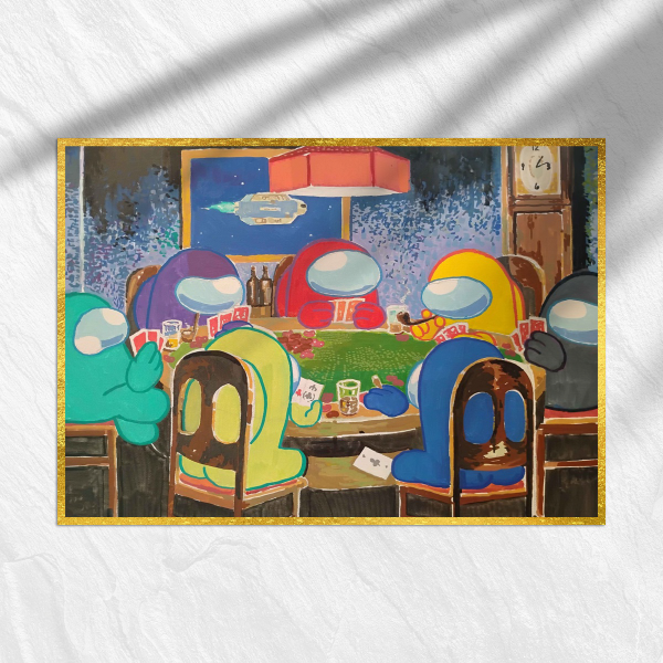 among us poker art board