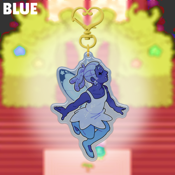 🌺BLUE! Epoxy Keychain