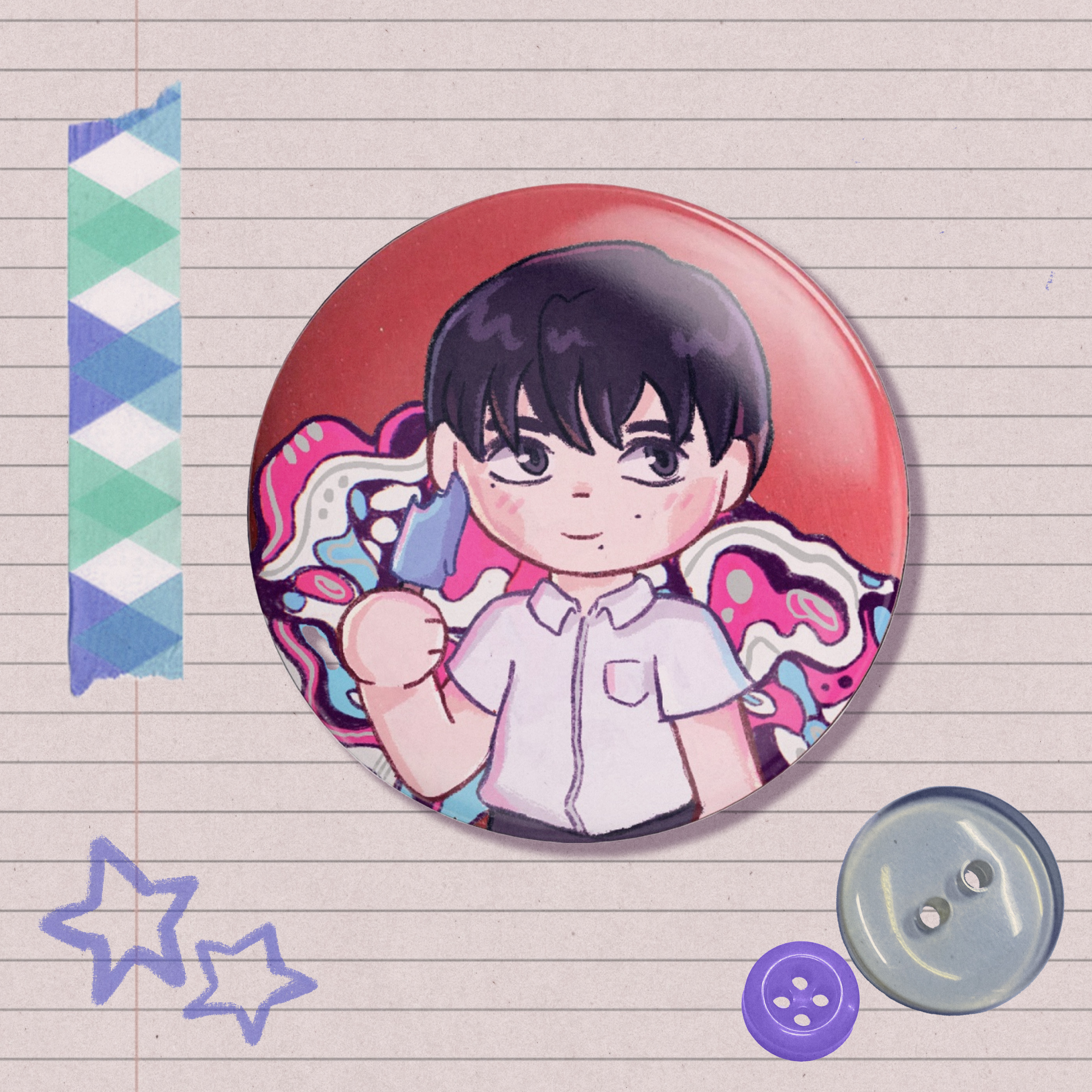 Yoshiki Holographic Badge - The Summer Hikaru Died
