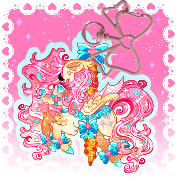 Fluttershy Carousel My Little Pony MLP Acrylic Keychain