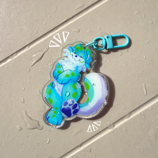 Serene Squeak Pool Toy Acrylic Keychain