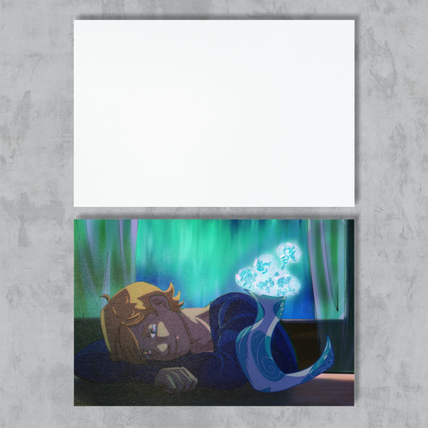 Arnold and frozen flower - Postcard