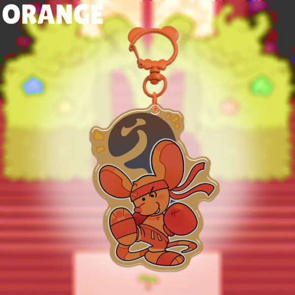 🌺ORANGE! Epoxy Keychain