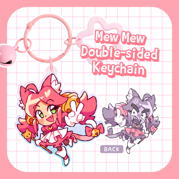Mew Mew Double-sided Keychain