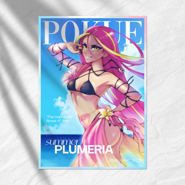 Summer Plumeria 2k26 Art Board with Rainbow-Edges