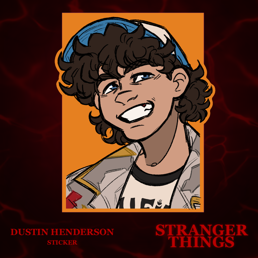 Dustin Henderson - Glossy Sticker