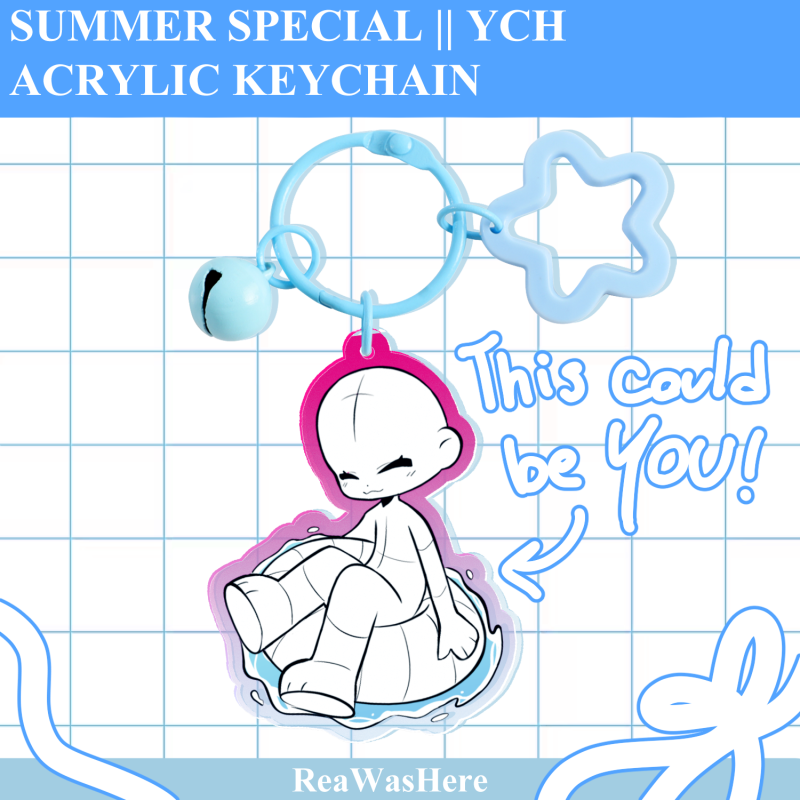 Summer Special Colored Acrylic Keychain