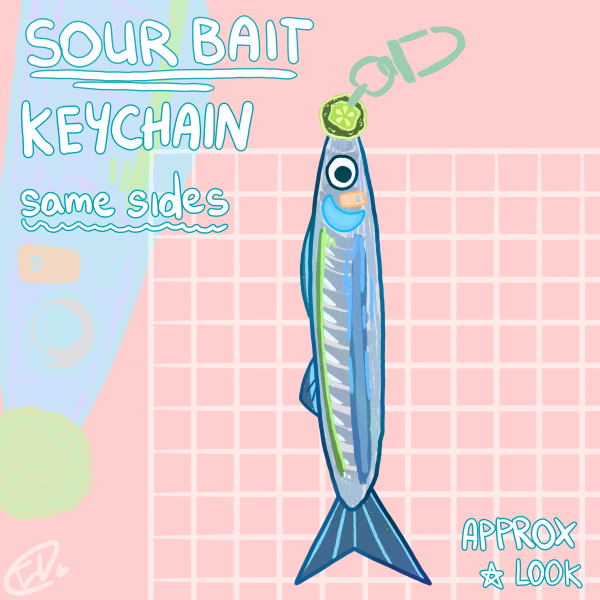 Sour Bait Fish Keychain
