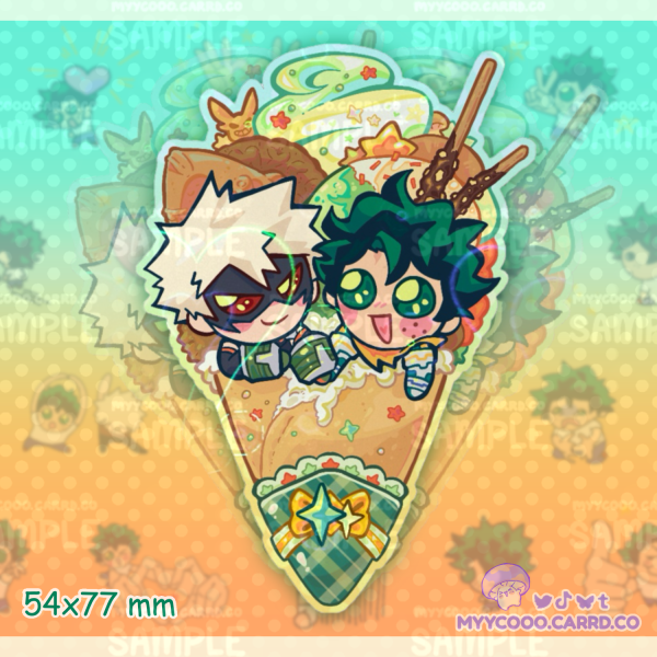 Dekudoodlez BKDK Best Friends Crepe Sticker