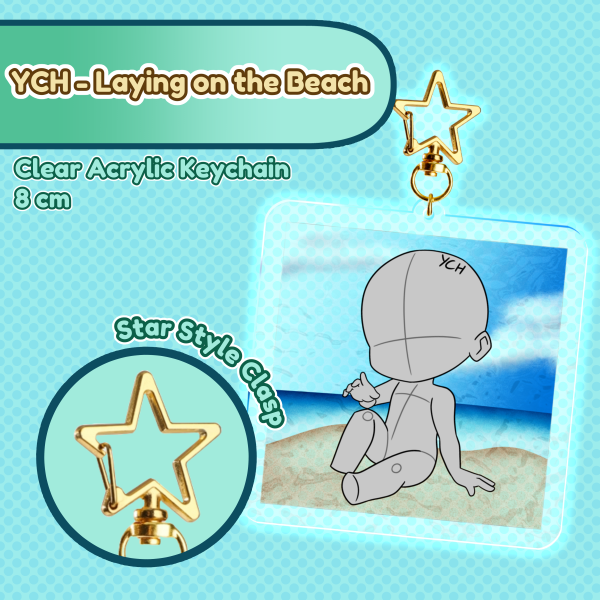 YCH - Laying on the Beach! Keychain