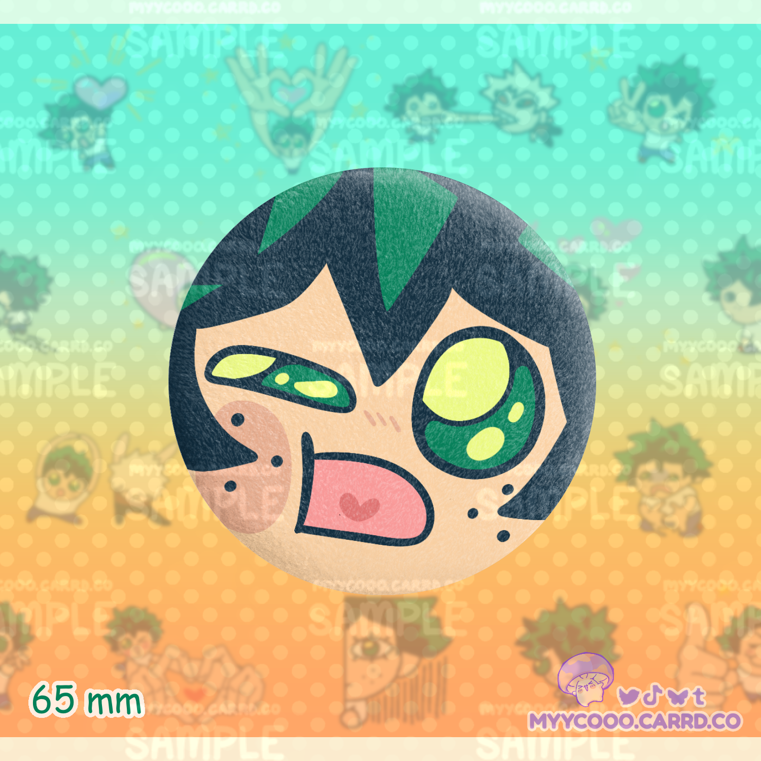 Dekudoodlez Deku Friend (Izuku Midoriya) Plush Badge