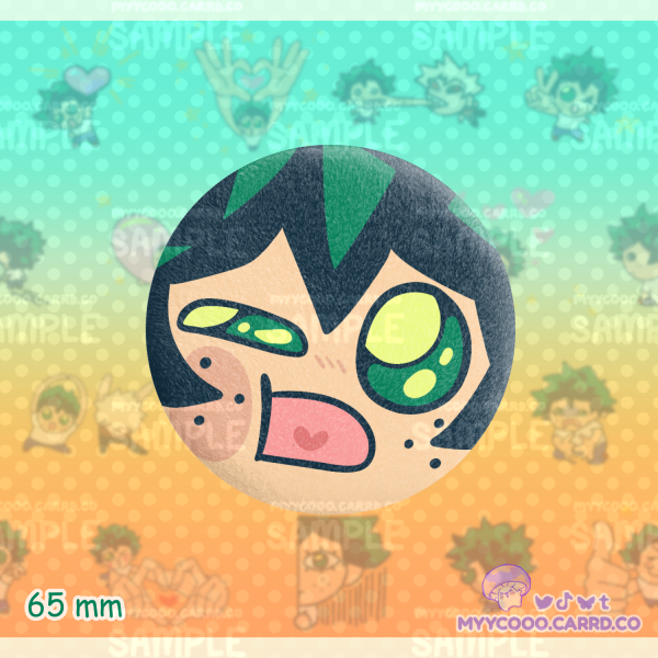 Dekudoodlez Deku Friend (Izuku Midoriya) Plush Badge