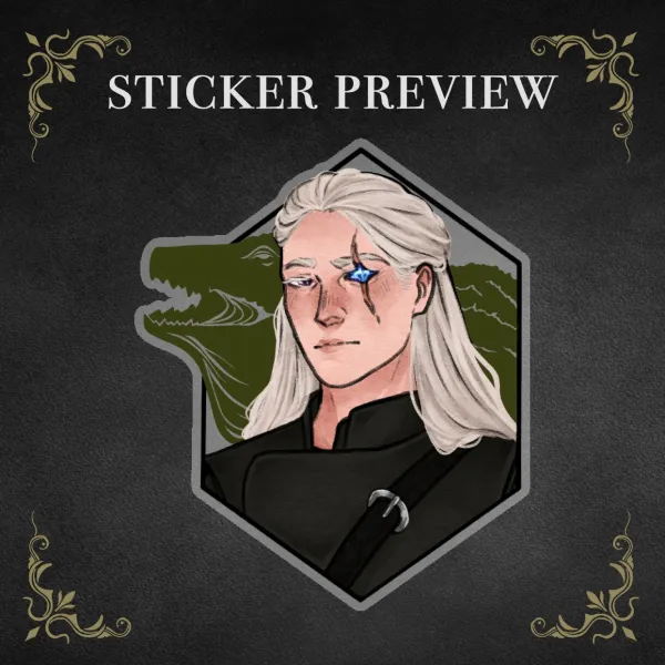 Aemond Targaryen || HOTD || Clear PET Sticker