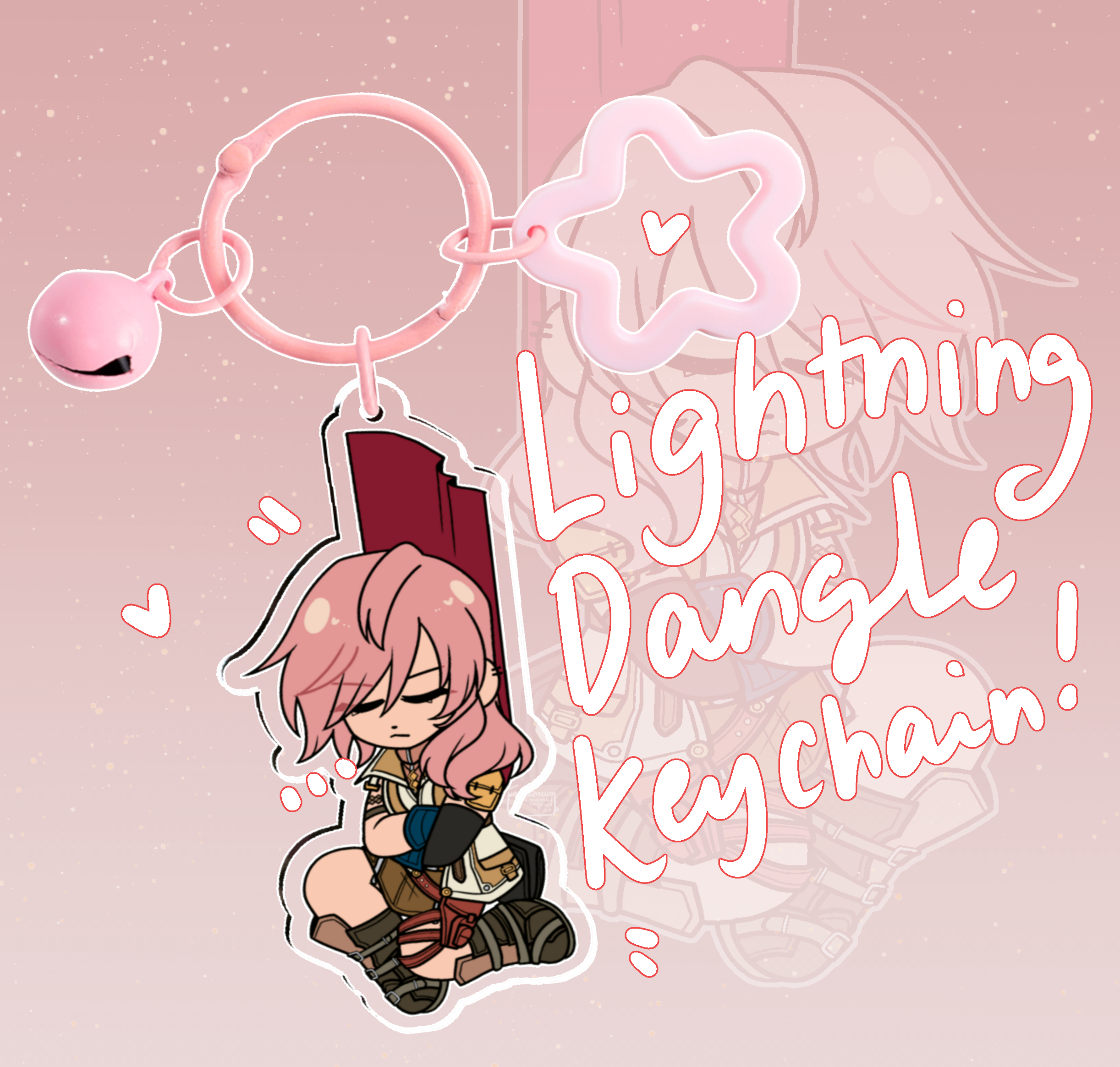 [Final Fantasy XIII] dangly lightning - Clear Acrylic Keychain