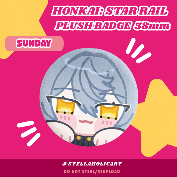 Sunday (Honkai Star Rail) Plush Badge