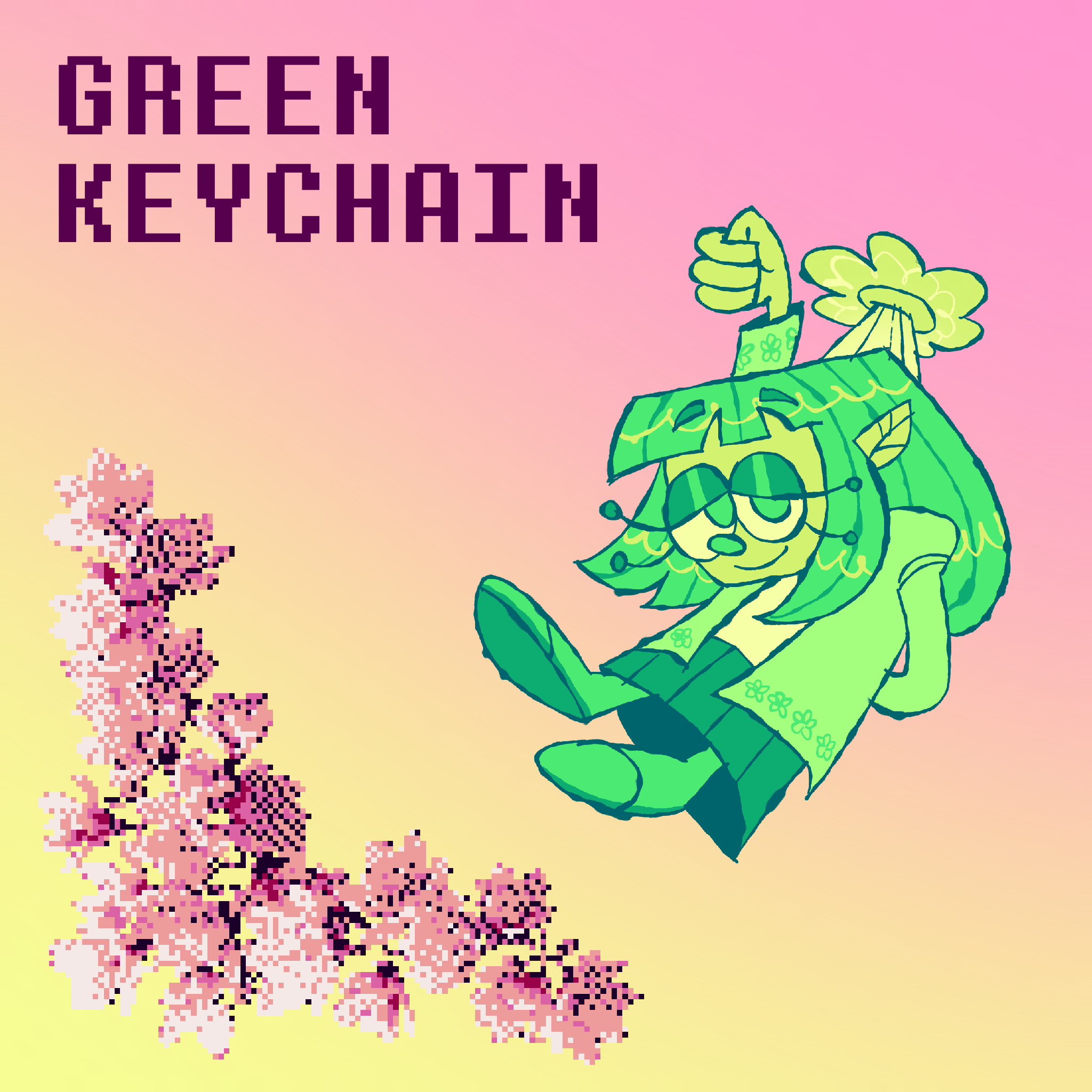 Deltarune Green Keychain