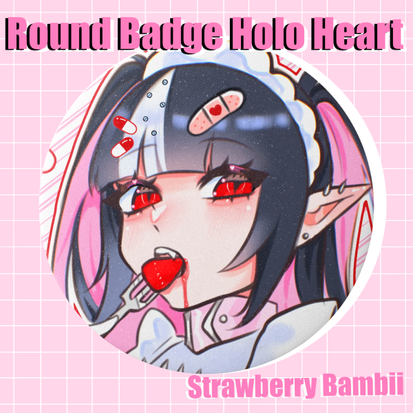 Strawberry Bambii Badge