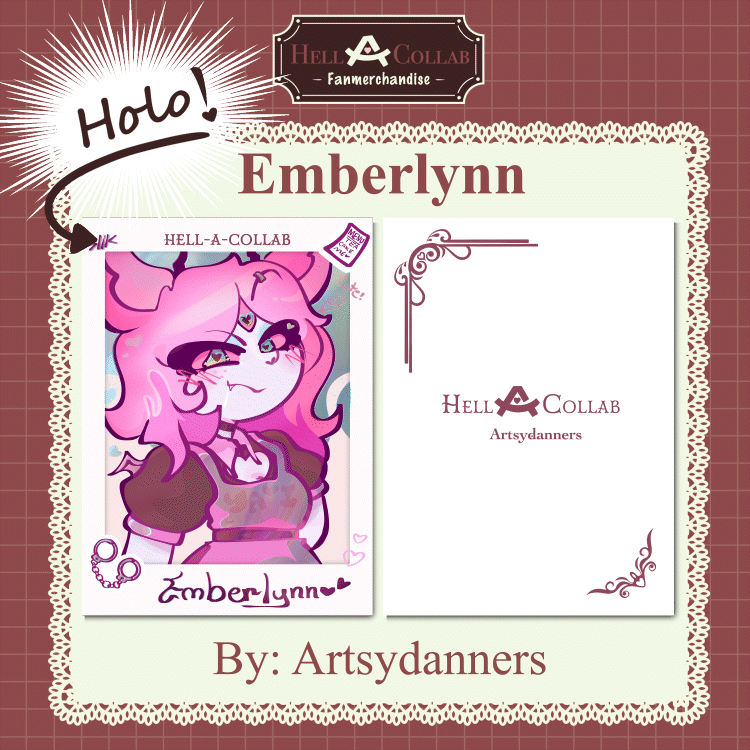 Emberlynn Holographic Photocard Cafe Hell-a-Collab
