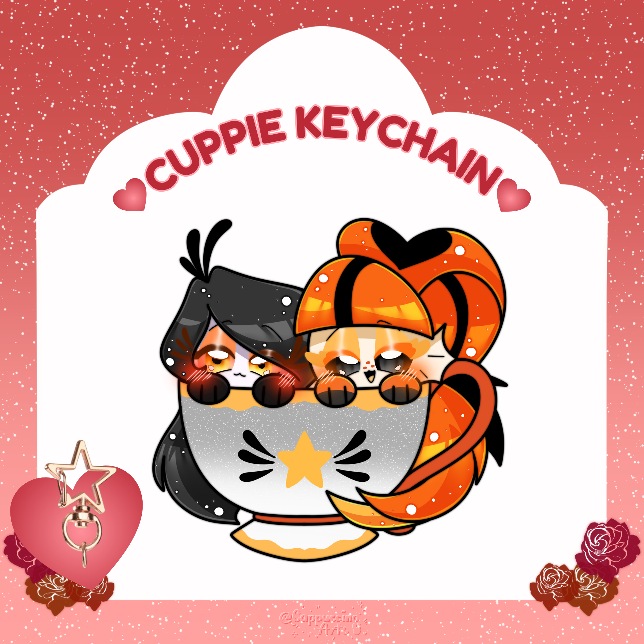 Goldie x Salina || 6cm Glitter Keychain || HellaCuppie Series