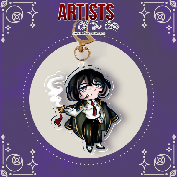 Moses Distortion Detective Project Moon Acrylic Keychain