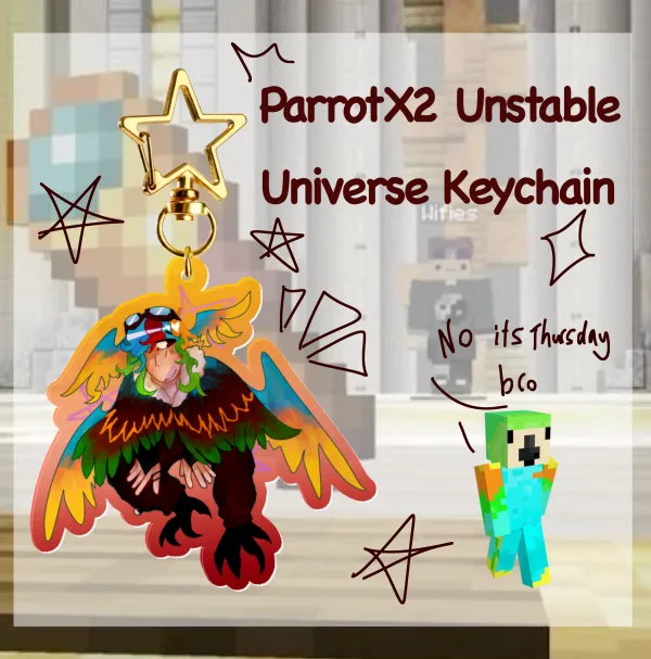 ParrotX2 Unstable Universe Keychain