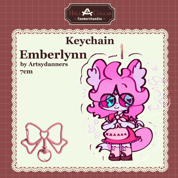 Emberlynn Clear Acrylic Keychain Cafe Hell-a-Collab