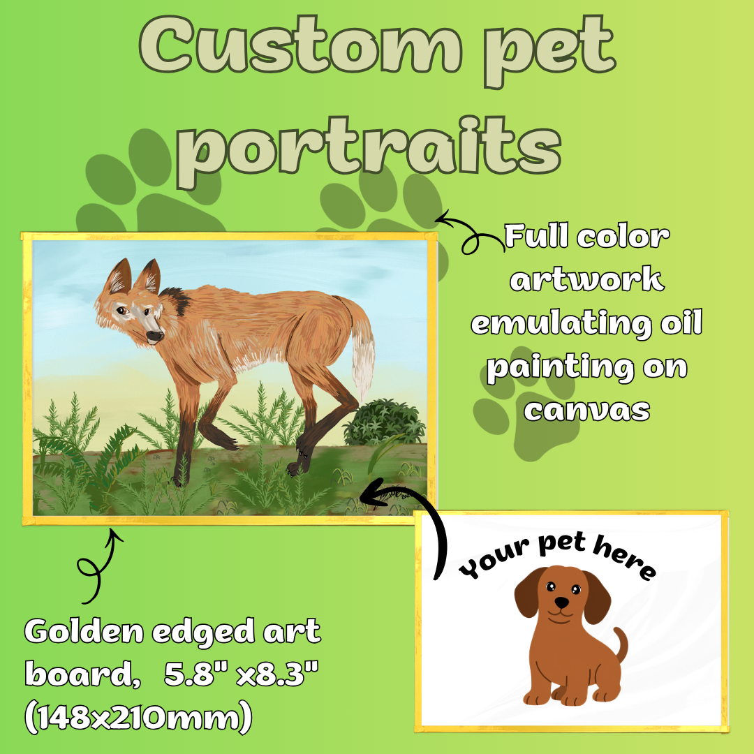 Custom Pet Portrait Art Board