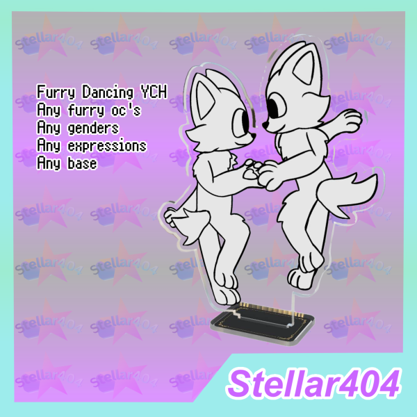 Furry Dancing YCH: Clear Acrylic Standee