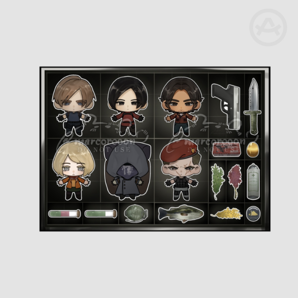 A6 Sticker Sheet: Resident Evil 4 Inventory