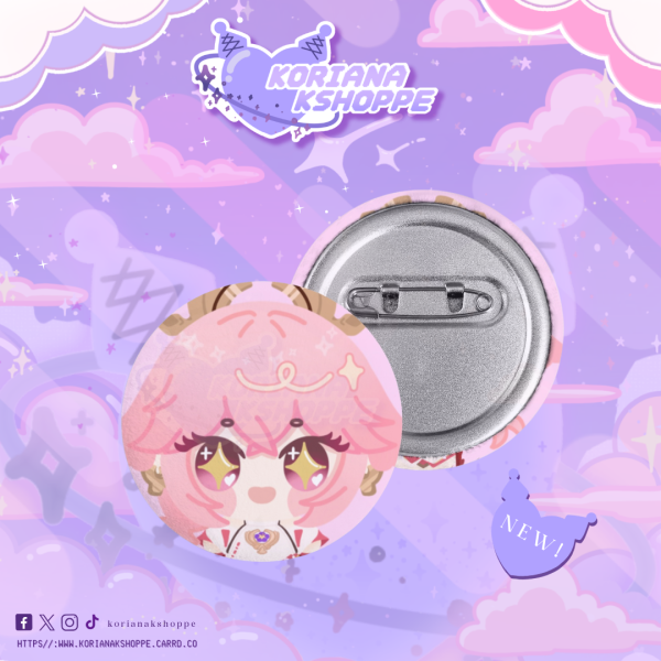 Genshin Impact Yae Miko Plush Badges by Koriana Kshoppe