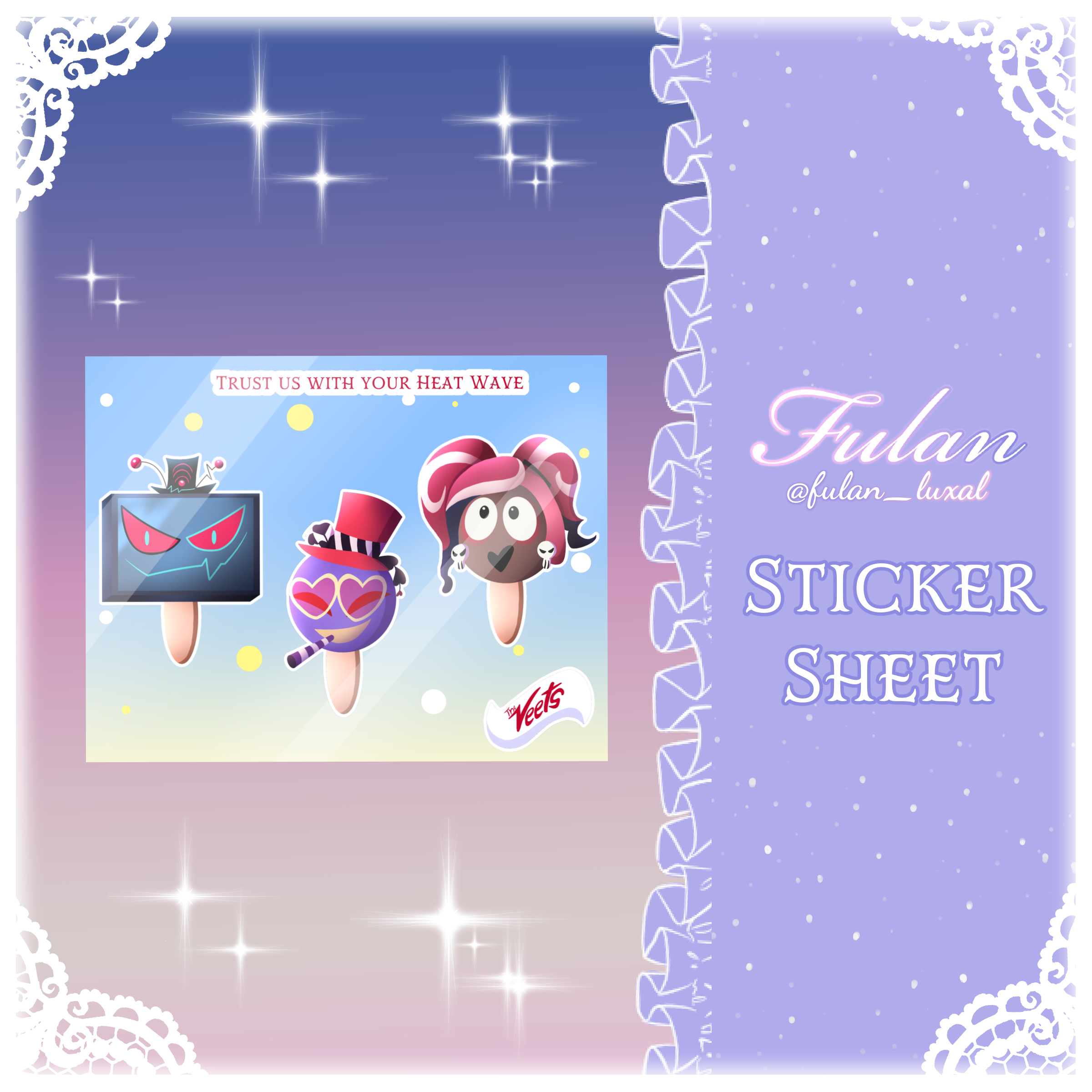 The Veets Popsicle・ Sticker Sheet