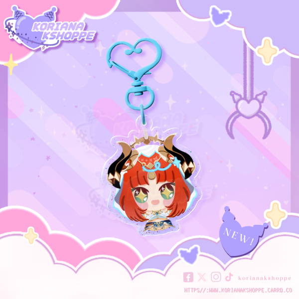 Genshin Impact: Nilou Glitter Acrylic Charm by Koriana Kshoppe