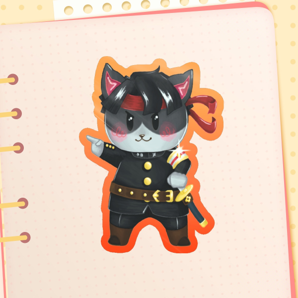 Kazuma Asogi Nyasogi TGAA Die Cut Stickers