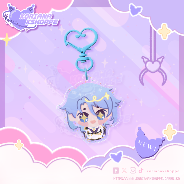 Genshin Impact: Kamisato Ayato Glitter Acrylic Charm by Koriana Kshoppe