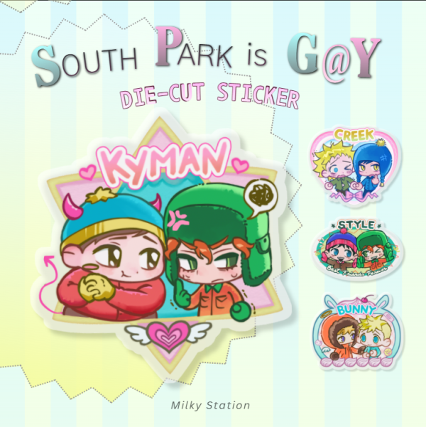 South Park KYMAN - Clear PET Vinyl Die Cut Stickers