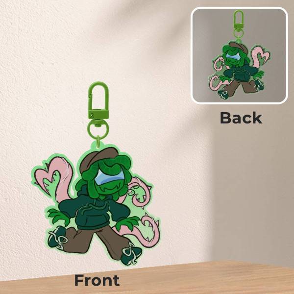 Among us show - Green Clear Acrylic Keychain