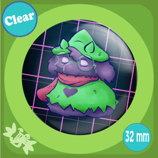 Ralsei Plushy - Chapa / Pin 32mm (Clear)