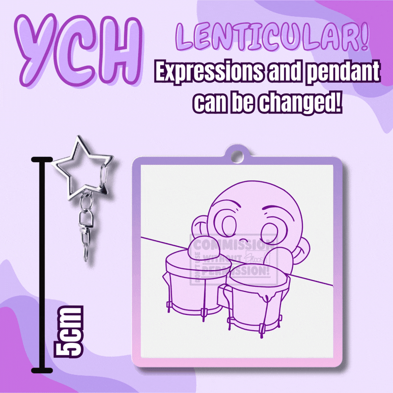 [YCH] Bongo YCH Keychain - Bongo Cat Inspired