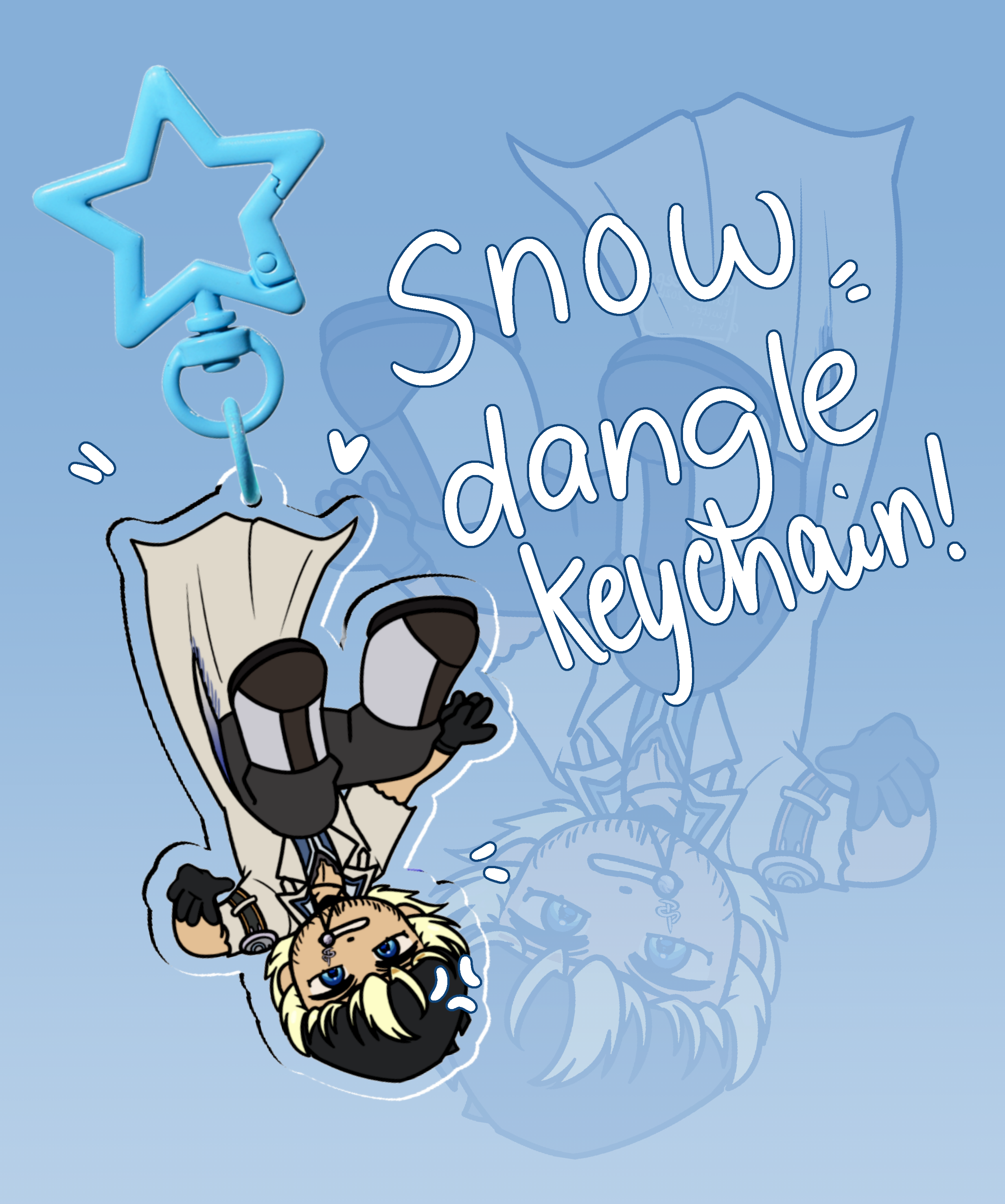 [ Final Fantasy XIII] dangly snow - Clear Acrylic Keychain